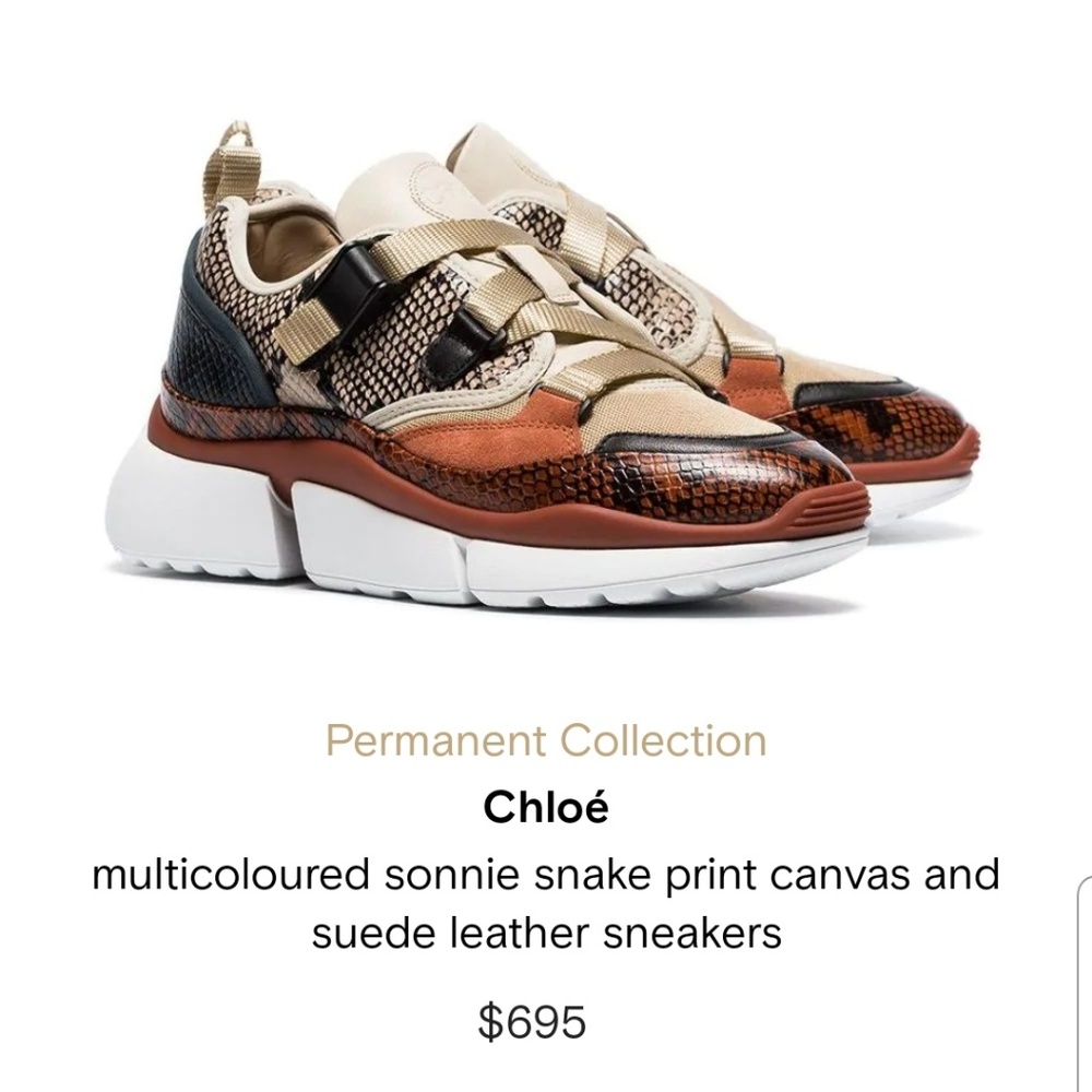 Chole sonnie snakeskin sneakers